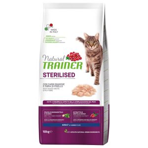 Natural Trainer Cat Adult Sterilised con tacchino 10 kg